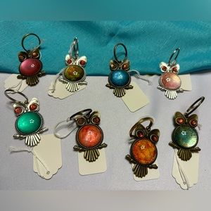 Awesome Inks by Mrs. O Hand Painted Owls keychains great 1 of a kind gift